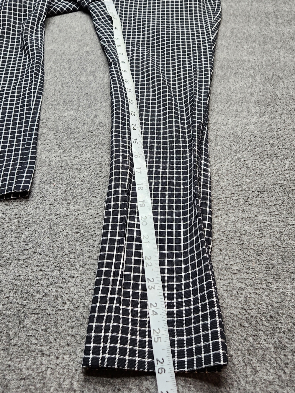 LOFT Marisa Pants Womens 2P Black Check Ankle Work Stretch - Picture 2 of 9